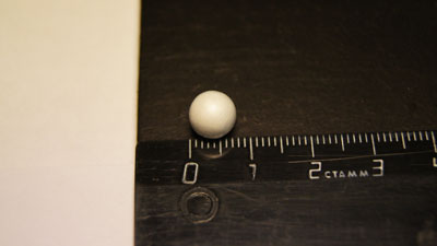 Номинальные размеры гранулы ТИС должны быть: по диаметру – менее 1 до 8 мм; по согласованию с потребителем допускается изготавливать гранулы других размеров. Предельные отклонения линейных размеров не должны превышать, по диаметру не более 0,5 мм