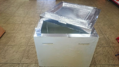 короб из пенополиуретана для транспортировки и хранения  заморозки